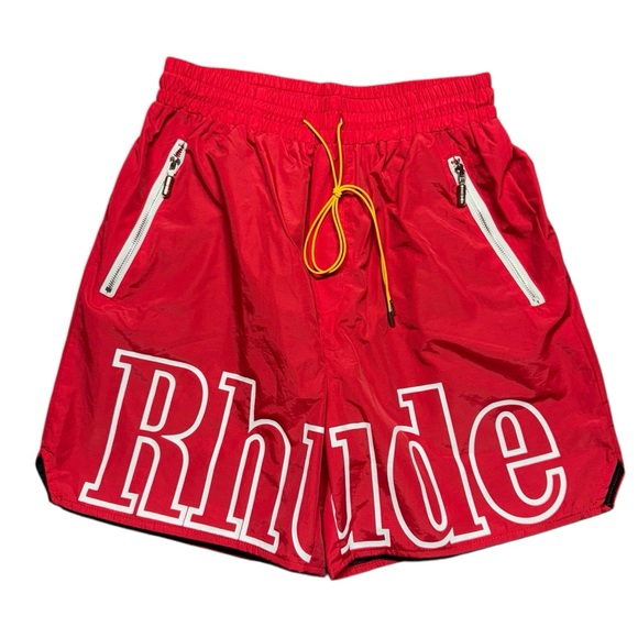 Rhude Other - Rhude Logo Shorts Men’s Size Large NWT Red White Streetwear Athletic Athlesiure